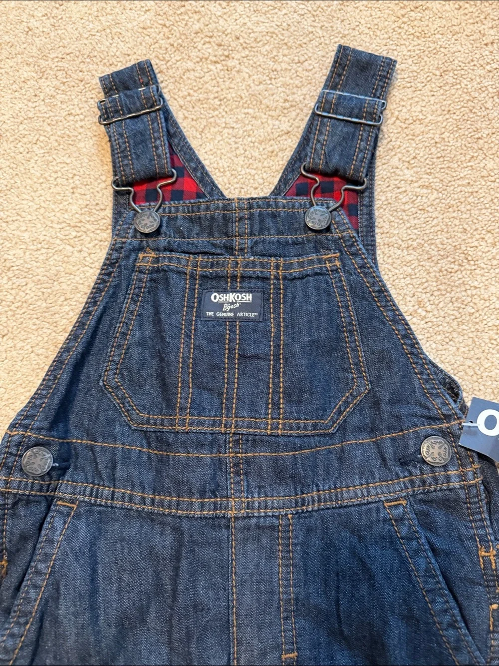 OshKosh B'gosh Kids Dark Blue Denim Overalls